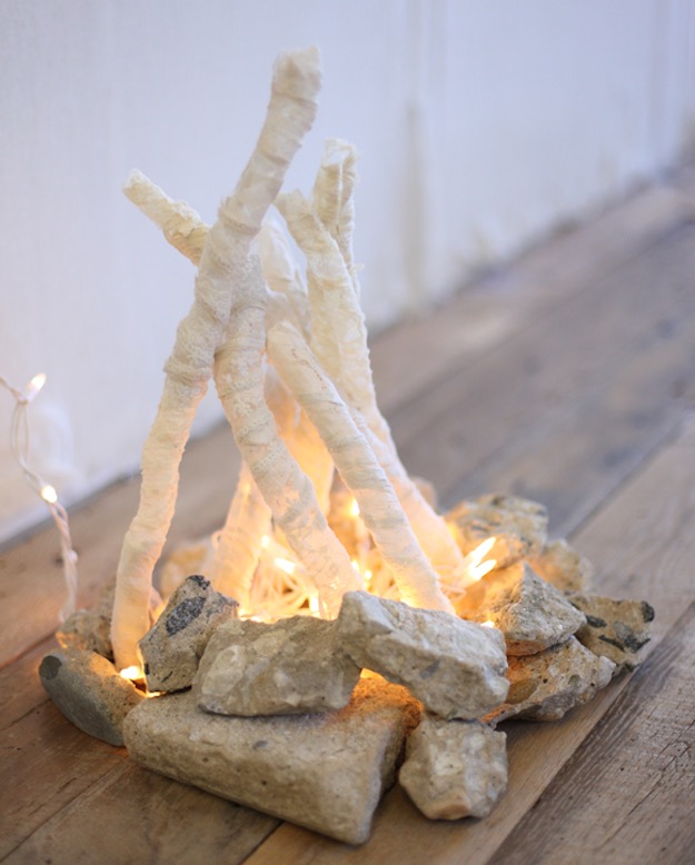 Faux Firepits | Creative Ways To Use Christmas Lights All Year 'Round