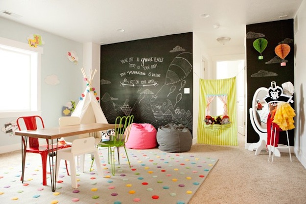 Turn Your Wall Into A Chalkboard | Family Room Makeover Ideas You Can Do Right Now 