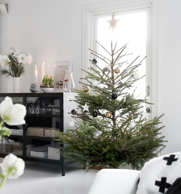 Minimalist | Christmas Trees For Living Room Decorating This Holiday Season