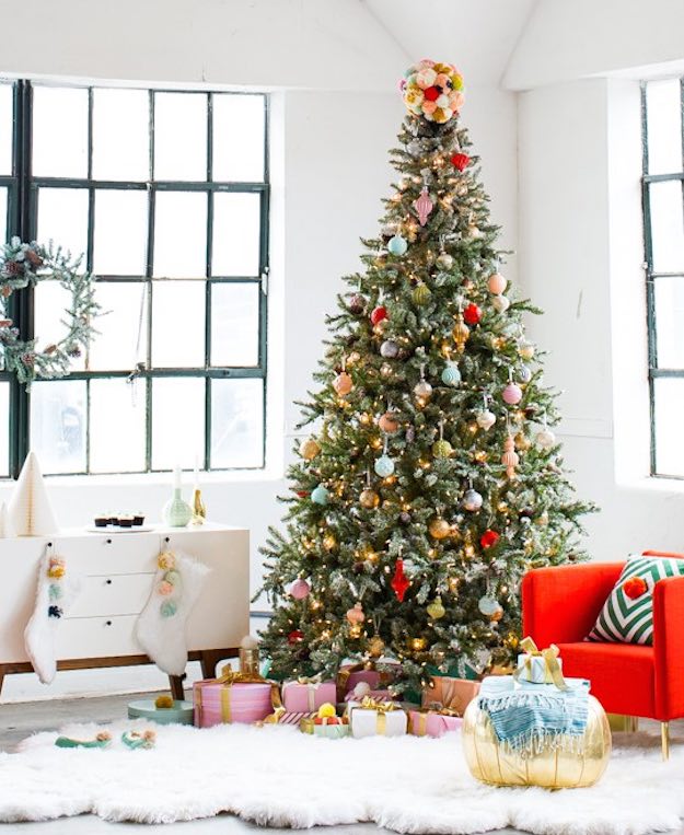 Pastel Ornaments | Christmas Trees For Living Room Decorating This Holiday Season