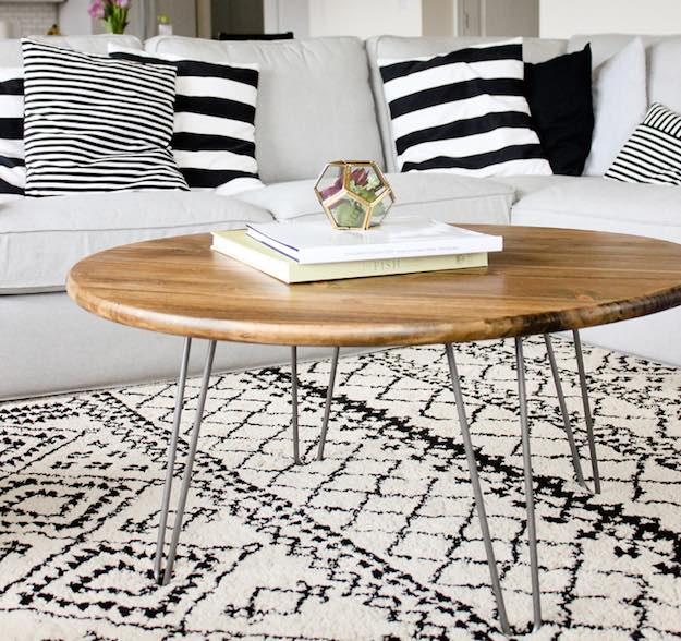 Hairpin Leg Coffee Table | DIY Coffee Table Ideas For The Budget-Conscious Decorator
