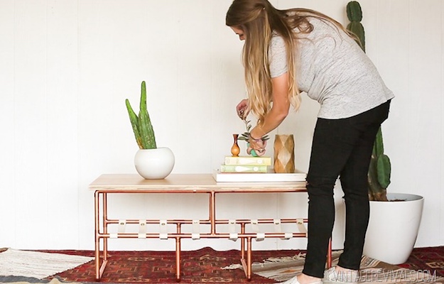 Copper Sling Coffee Table | DIY Coffee Table Ideas For The Budget-Conscious Decorator