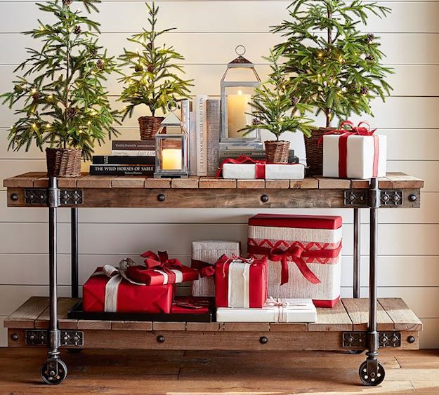 Styled Media Console | Festive and Creative Furniture Ideas For The Holidays