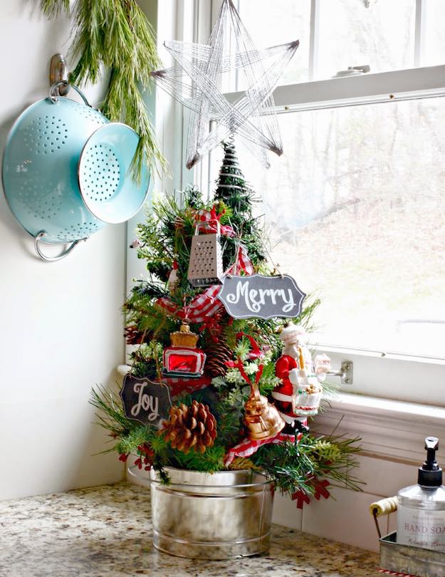 Small Christmas Trees | Kitchen Christmas Ideas For a Celebration-Ready Home