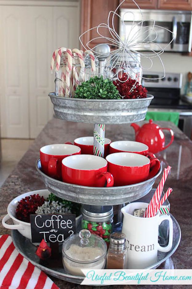 Festive Mug Displays | Kitchen Christmas Ideas For a Celebration-Ready Home
