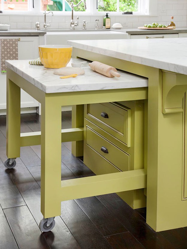 Slide Out Tables | Smart Kitchen Storage Ideas To Clean Up Your Space