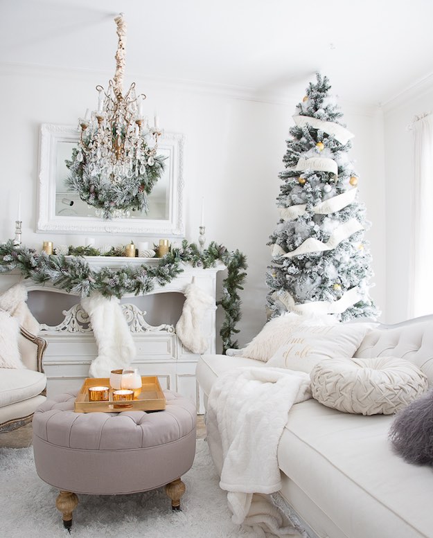 Winter Wonderland | 11 Christmas Living Room Ideas For Fuss-Free Holiday Decorating