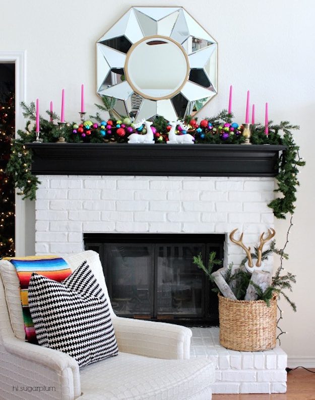 Colorful Modern | 11 Christmas Living Room Ideas For Fuss-Free Holiday Decorating