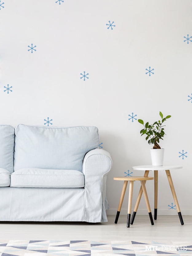 Festive Wall Decals | Living Room Christmas Makeover Essentials Under $50