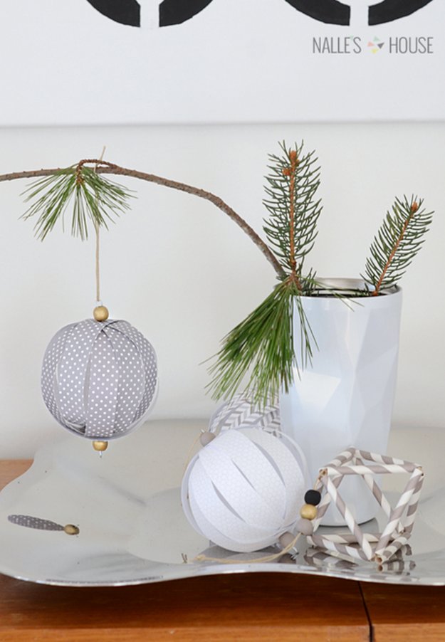 Paper Ball Ornaments | Easy DIY Christmas Decorations | Make Simple Christmas Decor