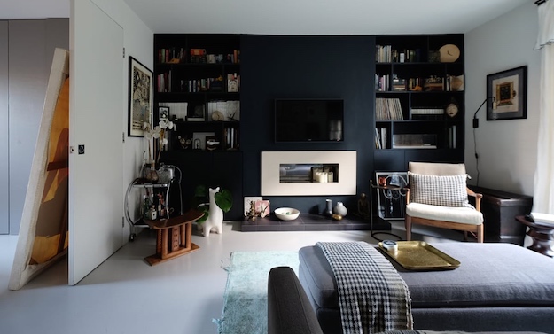 Shelving is everything | Apartment Living Room Ideas For Space-Saving Living