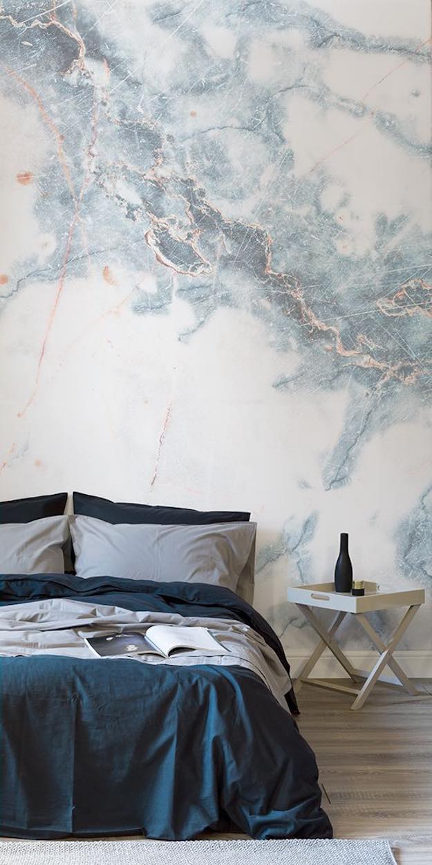 Marble Inspired | 13 Blue Bedroom Ideas